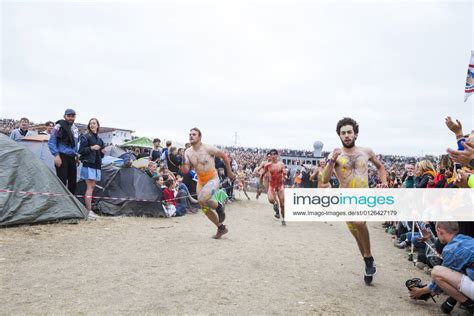 Naked run at the Roskilde Festival